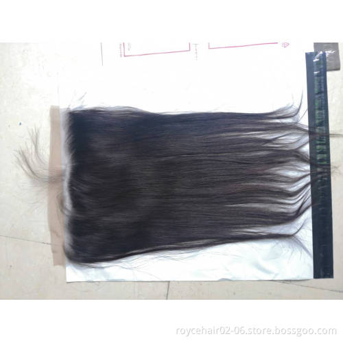 Straight Body Wave Deep Wave Water Wave Cuticle Aligned  Human Hair Ear to Ear Thin Invisible Silk Lace Frontal Closure